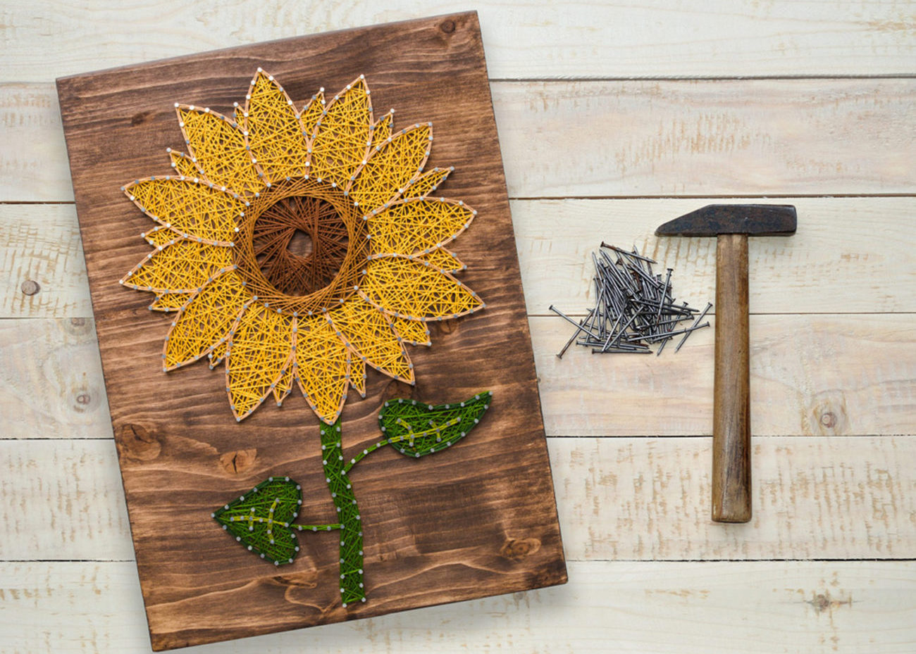 How to Make the Sunflower String Art Kit - Let's Craft