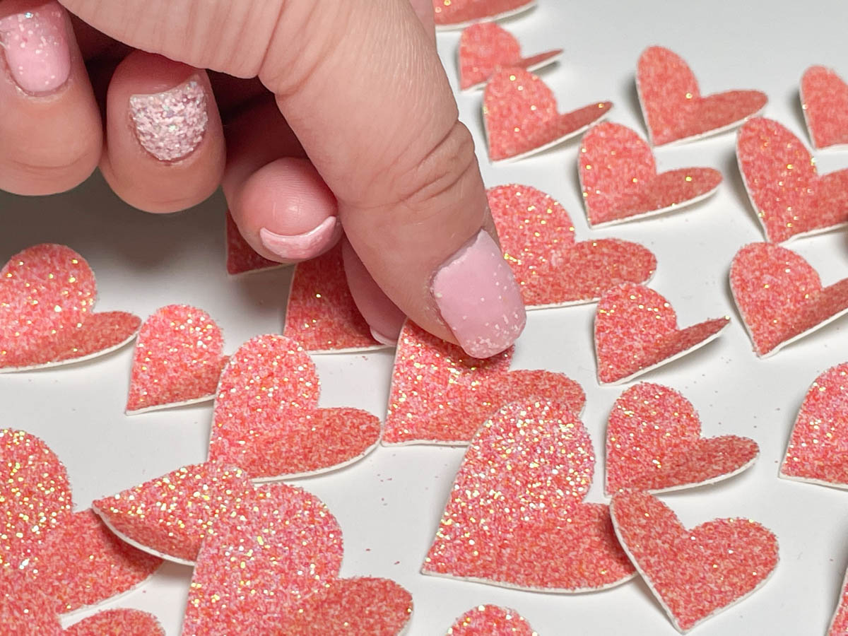 Pink Heart Paper Cut Out Art