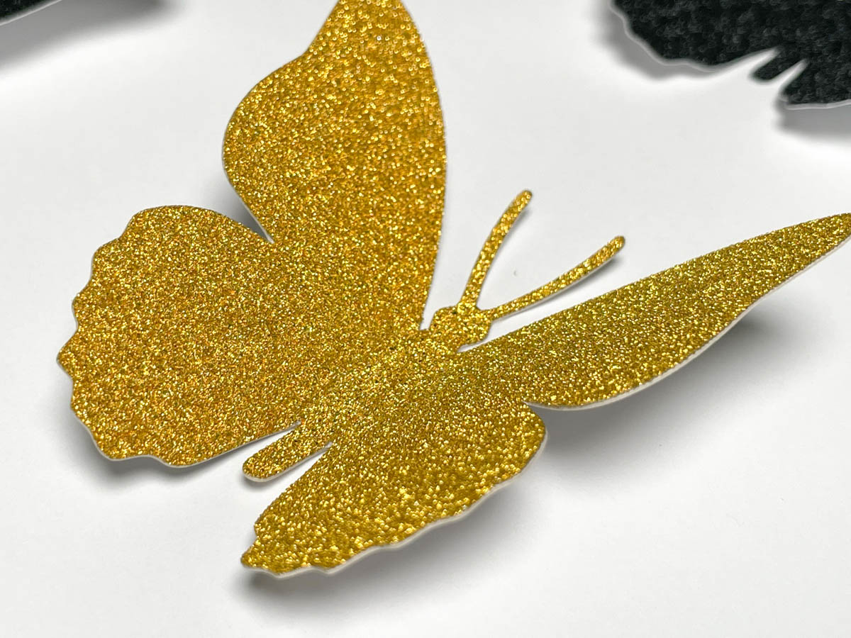 Gold Butterfly Paper Cut Out Art